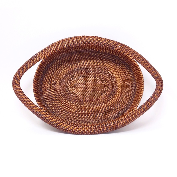 Hand Crafted Other - Rattan Handwoven Basket with Handles
